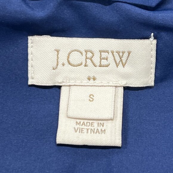 J Crew Quilted Puffer Vest Womens Small Blue Zip - Picture 3 of 5